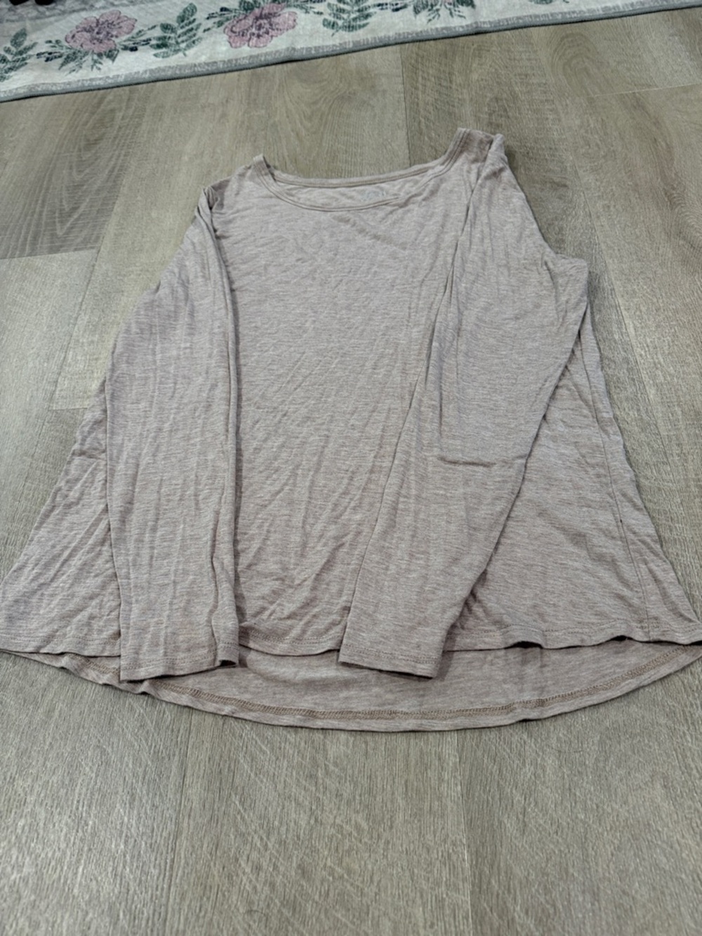 Maurices Light Taupe Long-Sleeve Scoop Neck Top